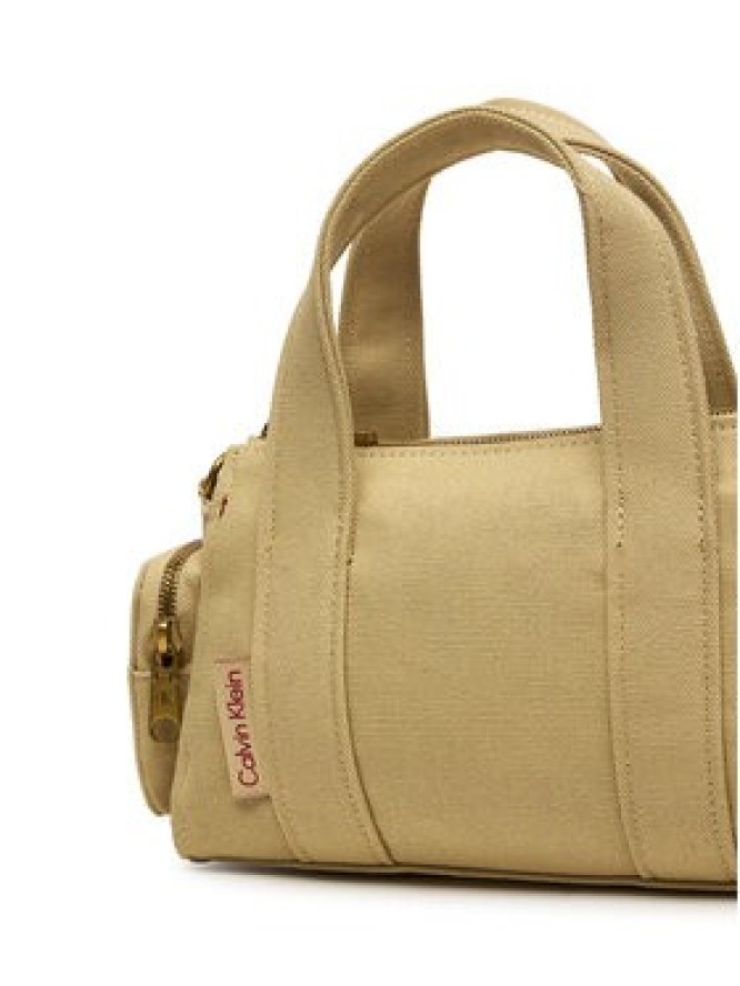 Calvin Klein Torebka Webbing Strap Canvas Pocket Bag LV04F3464G Beżowy