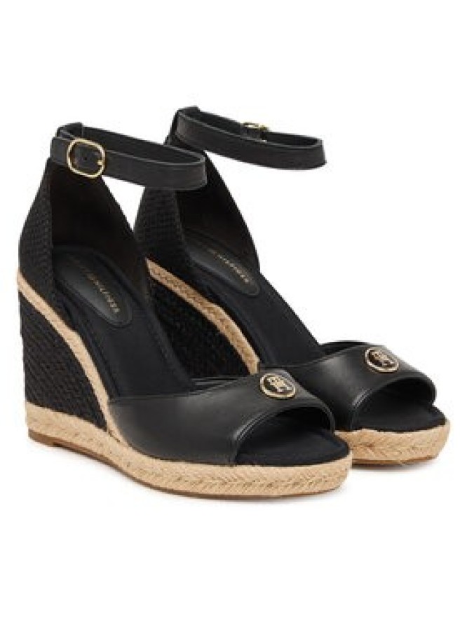 Tommy Hilfiger Espadryle Plate High Wedge Espad FW0FW09517 Czarny
