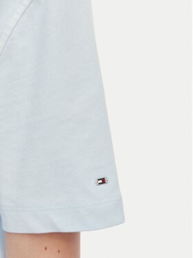 Tommy Hilfiger T-Shirt Crest WW0WW48713 Niebieski jasny Relaxed Fit