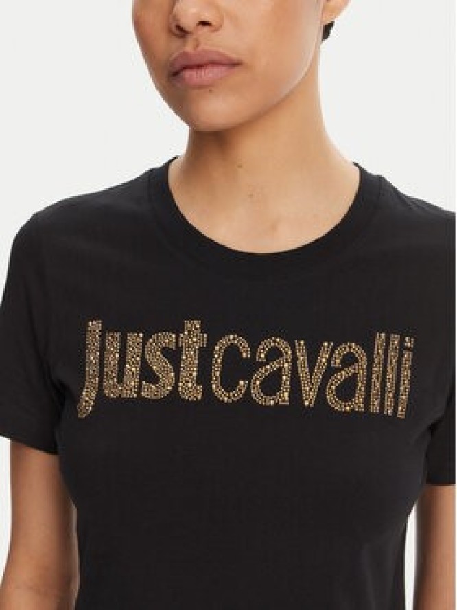 Just Cavalli Sukienka codzienna 78PAOE15 Czarny Regular Fit
