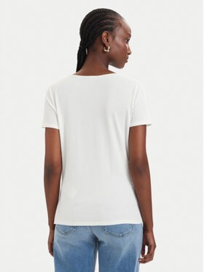 Liu Jo Sport T-Shirt TA6098 JS005 Kremowy Regular Fit