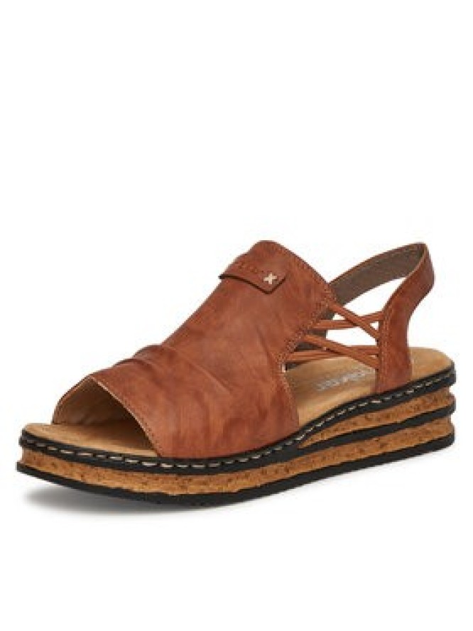 Rieker Sandały 62962-22 Brązowy