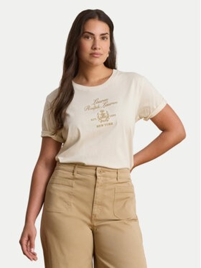 LAUREN RALPH LAUREN T-Shirt 200P13943002 Kremowy Regular Fit