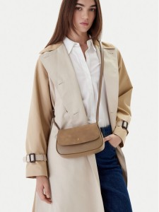 Calvin Klein Torebka Ck Brushed Flap Camera Bag LV04F3409G Beżowy