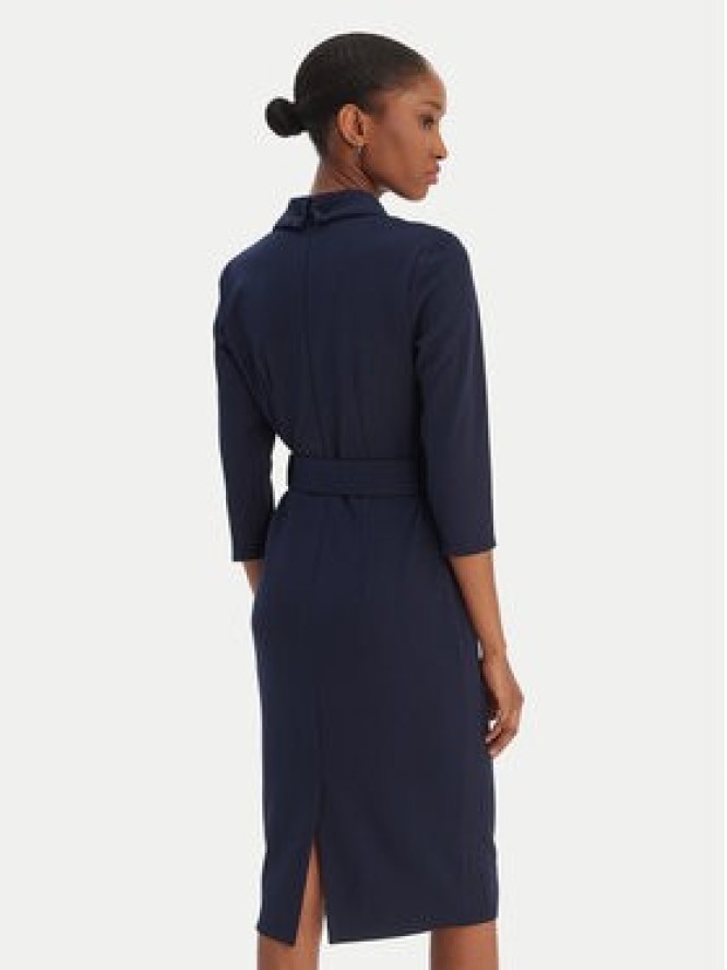 Rinascimento Sukienka koktajlowa CFC0126777003 Granatowy Slim Fit