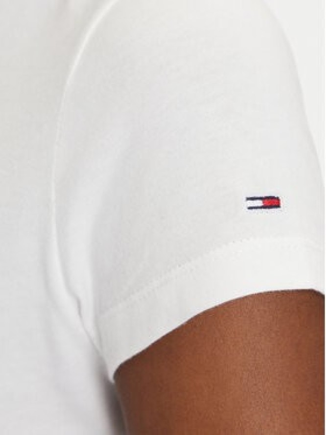 Tommy Jeans T-Shirt Romance DW0DW21342 Écru Slim Fit