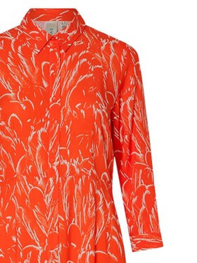 YAS Sukienka koszulowa Savanna 26022663 Pomarańczowy Loose Fit