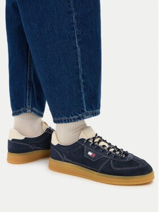 Tommy Jeans Sneakersy Mu The Greenwich Edge Suede EN0EN03050 Granatowy