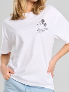 Koszulka z nadrukiem Mickey Mouse - biały