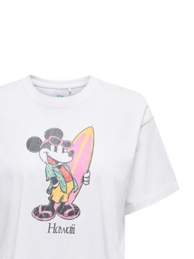 ONLY T-Shirt Mickey Minnie 15348126 Biały Regular Fit