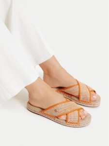Tommy Hilfiger Espadryle Monogram Espadrille FW0FW09139 Pomarańczowy