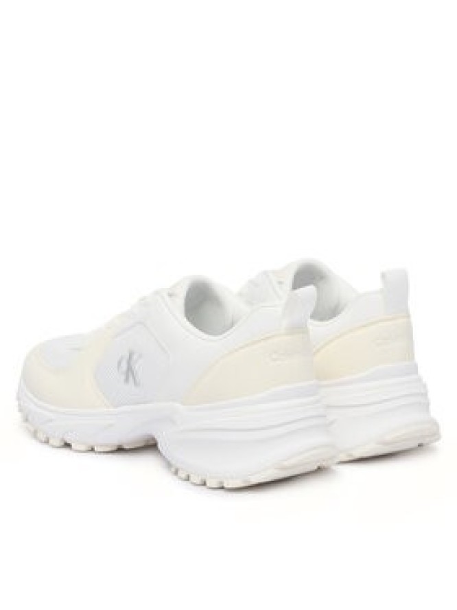Calvin Klein Sneakersy Hike Runner Lace Up Su Mesh Wmn HW0HW03440 Biały