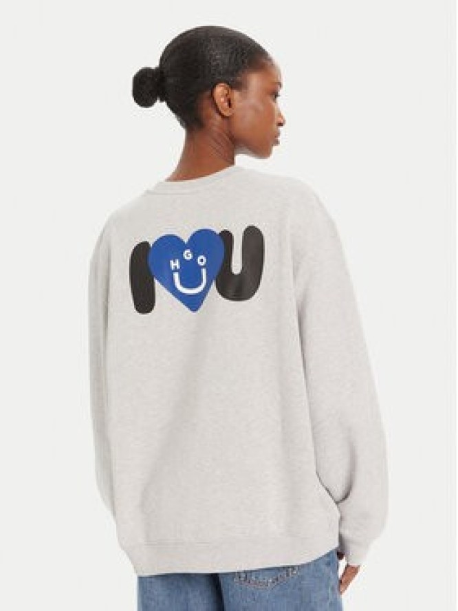 HUGO Bluza 50545052 Szary Oversize