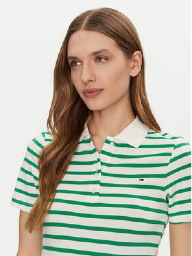 Tommy Hilfiger Polo 1985 WW0WW43225 Zielony Slim Fit