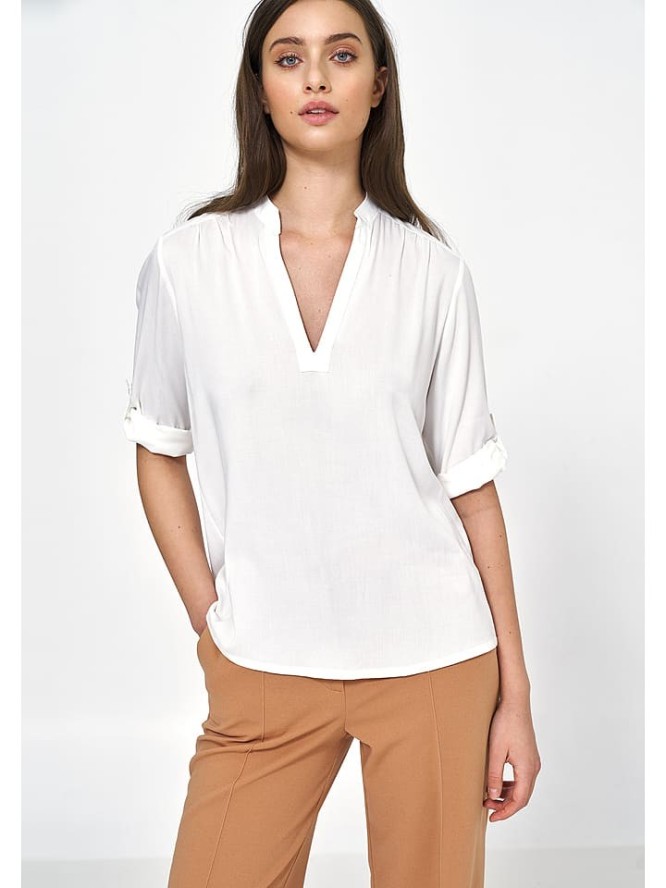 Nife Bluzka w kolorze kremowym rozmiar: 34