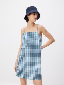 Jeansowa sukienka mini - niebieski