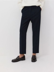 Spodnie jogger z wiskozą - granatowy