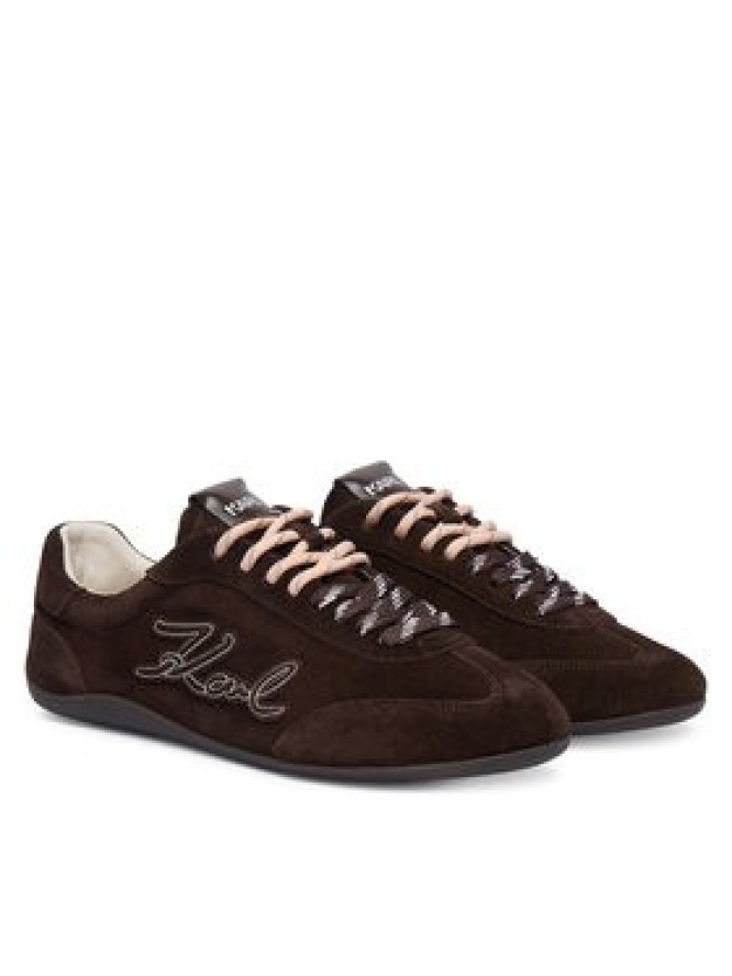KARL LAGERFELD Sneakersy KL66122 Brązowy