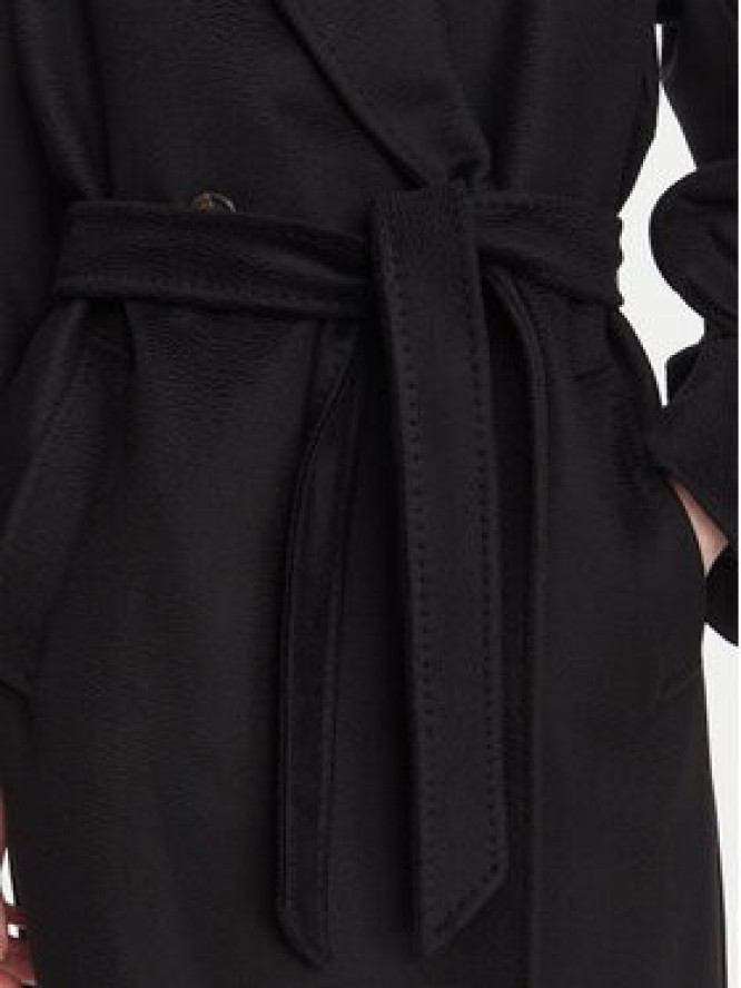 Weekend Max Mara Płaszcz wełniany Resina 2625016021 Czarny Regular Fit