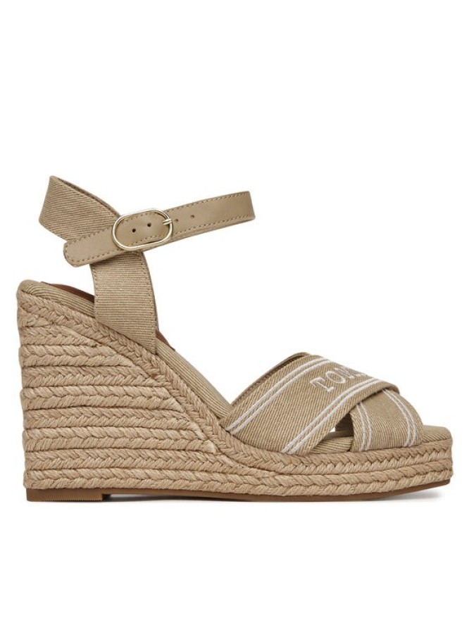 Tommy Hilfiger Espadryle Tommy Hilfiger Espad High Wedge FW0FW08668 Beżowy