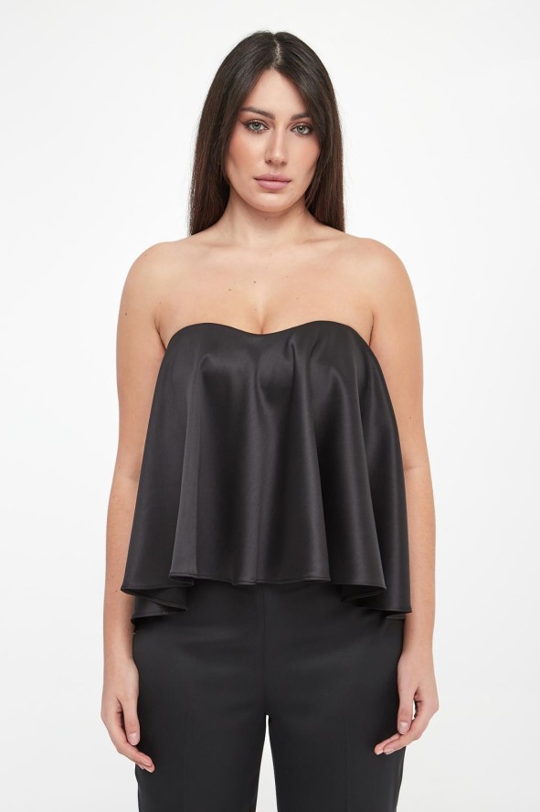 Top damski gorsetowy z satyny TWINSET