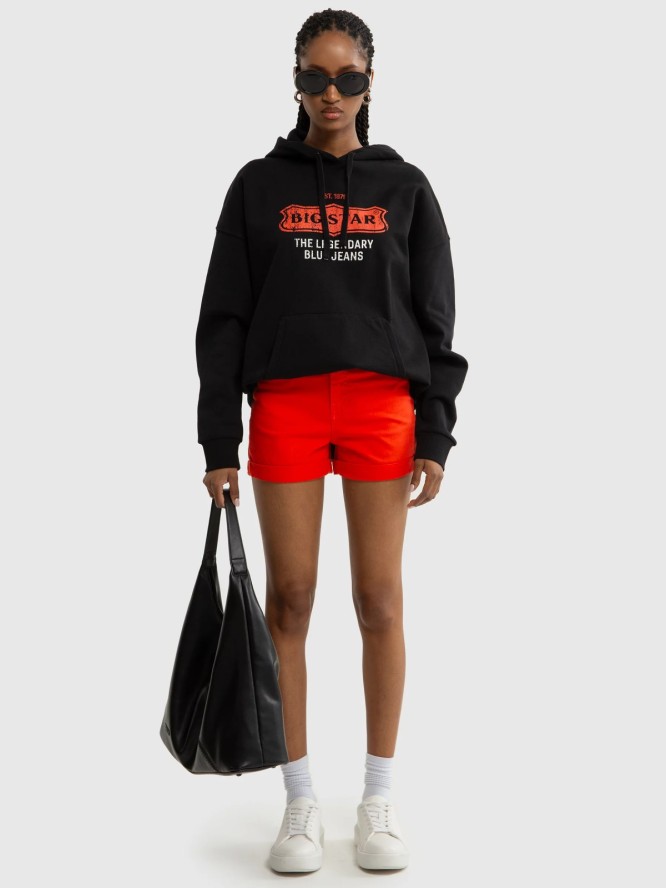 Szorty damskie jeansowe czerwone Caroline 603