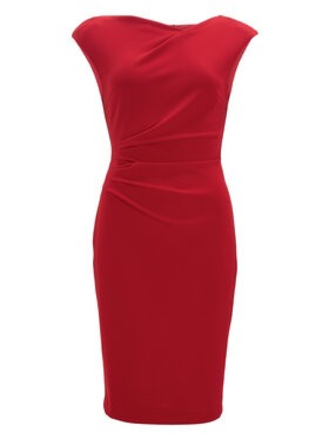 Swing Sukienka koktajlowa 5AI16700 Czerwony Slim Fit