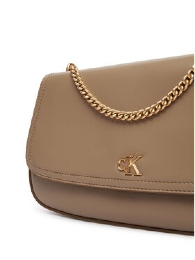 Calvin Klein Torebka Ck Convertible Chain Medium Bag LV04F3171G Beżowy