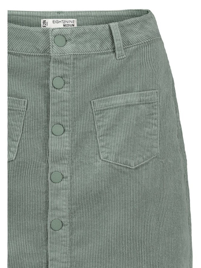 Eight2Nine Spódnica sztruksowa w kolorze zielonym rozmiar: M