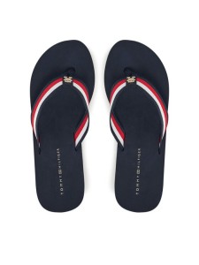 Tommy Hilfiger Japonki Th Corporate Wedge Beach Sandal FW0FW08520 Granatowy