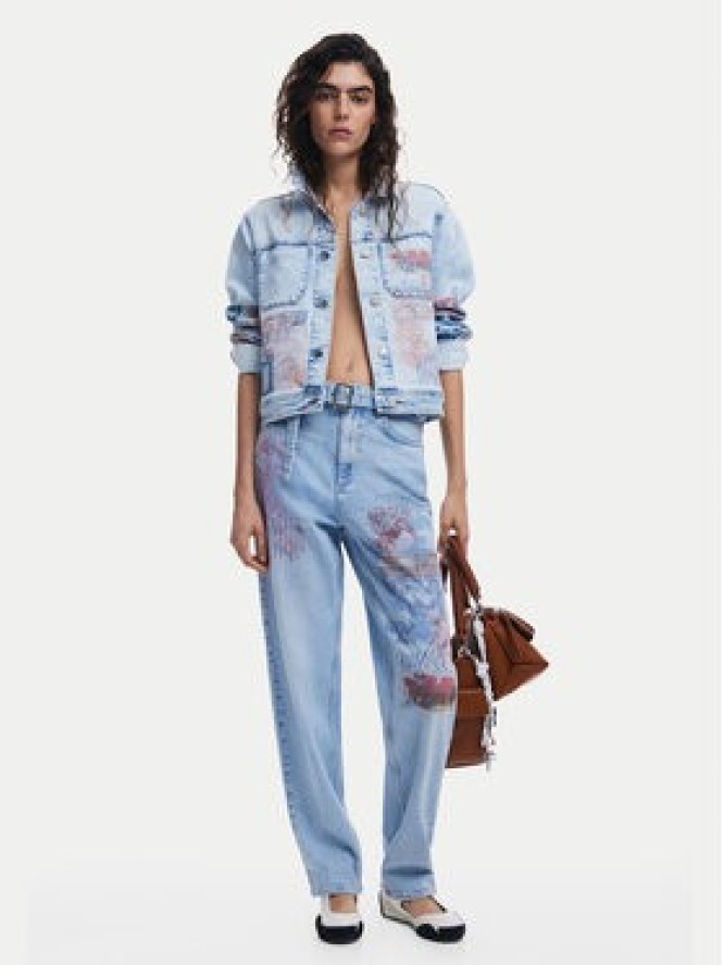 Desigual Jeansy Hawai 25SWDD13 Niebieski Mom Fit