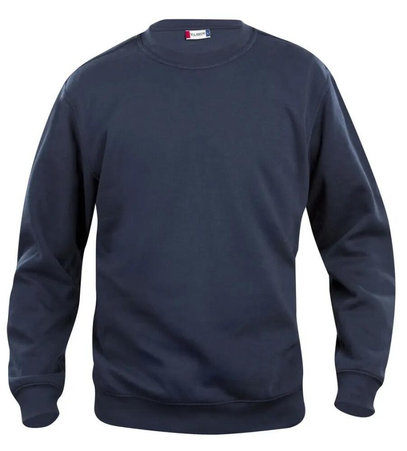 clique Basic Roundneck Junior blu granatowy wygodna bluza – dark navy
