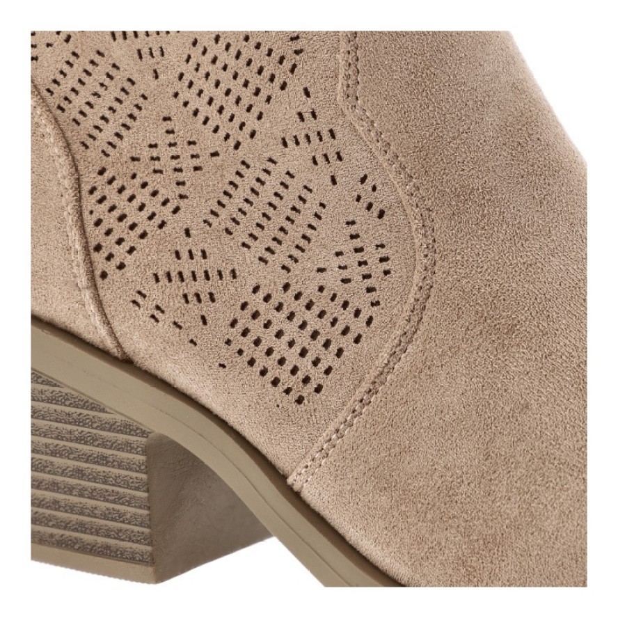 Beżowe Kowbojki S.Barski Stylowe Obuwie Damskie