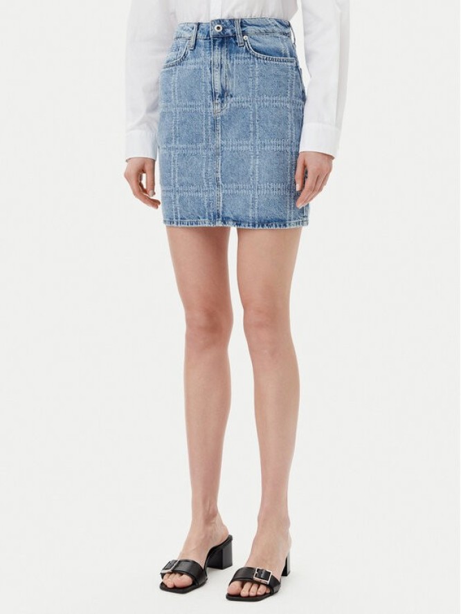 Karl Lagerfeld Jeans Spódnica jeansowa A2W12013 Niebieski Regular Fit