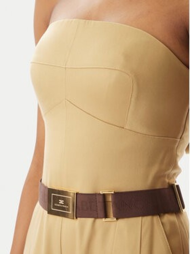 Elisabetta Franchi Kombinezon TU05152E2 032 Beżowy Regular Fit