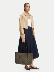 Calvin Klein Torebka Emblem Trio Pebble Shoulder Bag LV04F3750G Brązowy