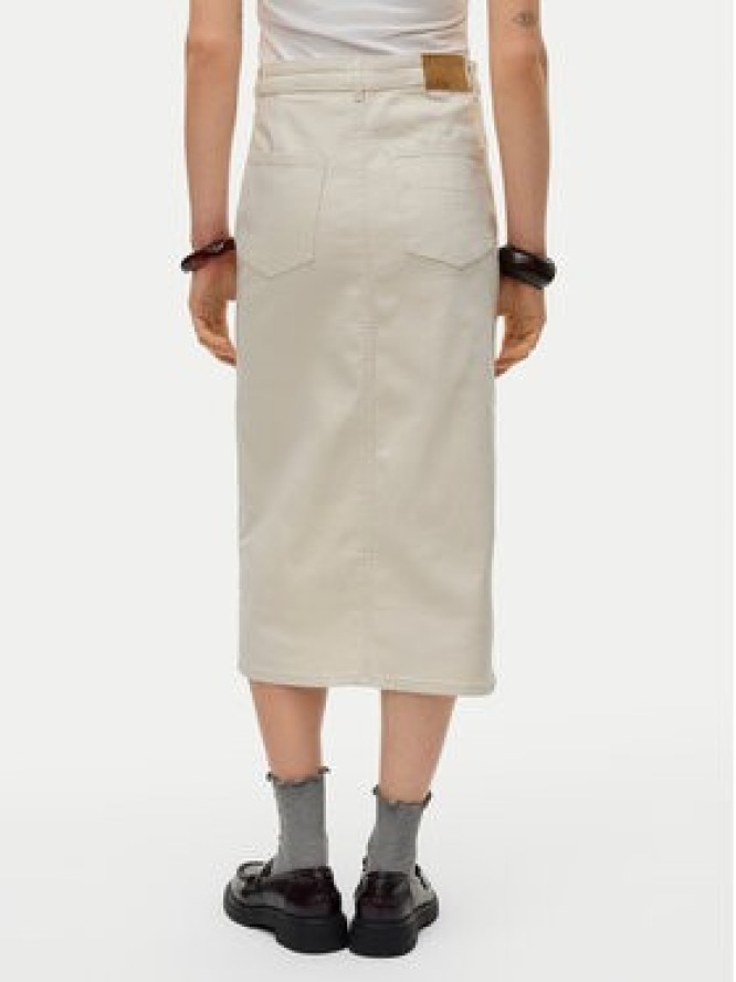 Vero Moda Spódnica jeansowa Veri 10295731 Beżowy Regular Fit