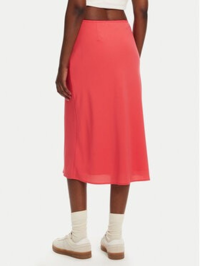 Tommy Jeans Spódnica midi Tjw Midi Aop Skirt DW0DW20272 Koralowy Regular Fit