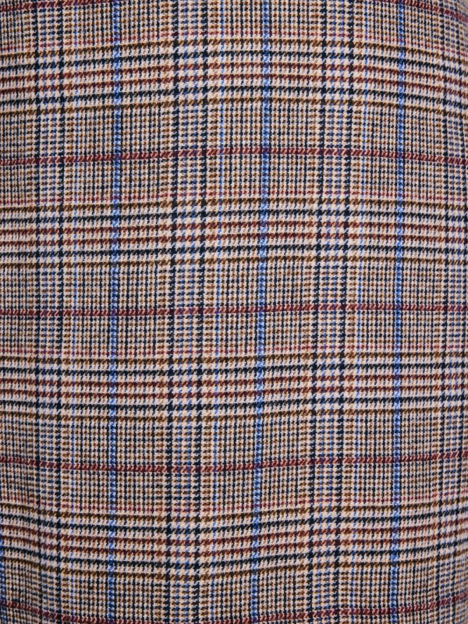 Spódnica damska mini z dodatkiem wełny w kratę Linneti 000