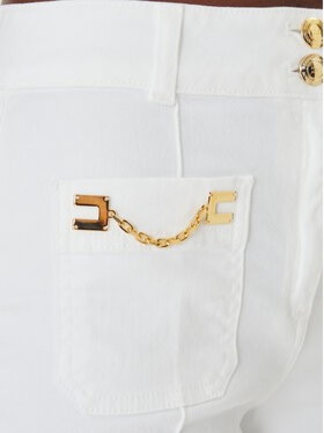 Elisabetta Franchi Jeansy PJ-25D-61E2 Biały Regular Fit