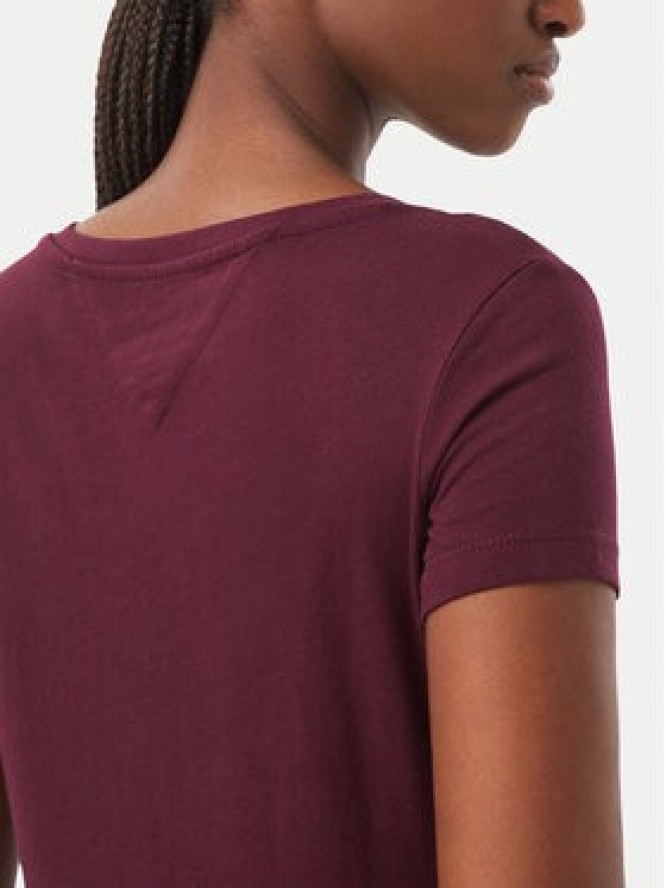 Tommy Jeans T-Shirt DW0DW20458 Fioletowy Slim Fit