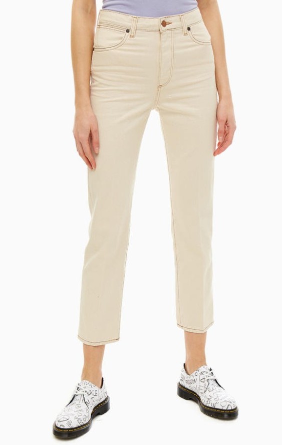 SPODNIE DAMSKIE WRANGLER RETRO STRAIGHT NATURAL SAND W238UQ24U 112127884