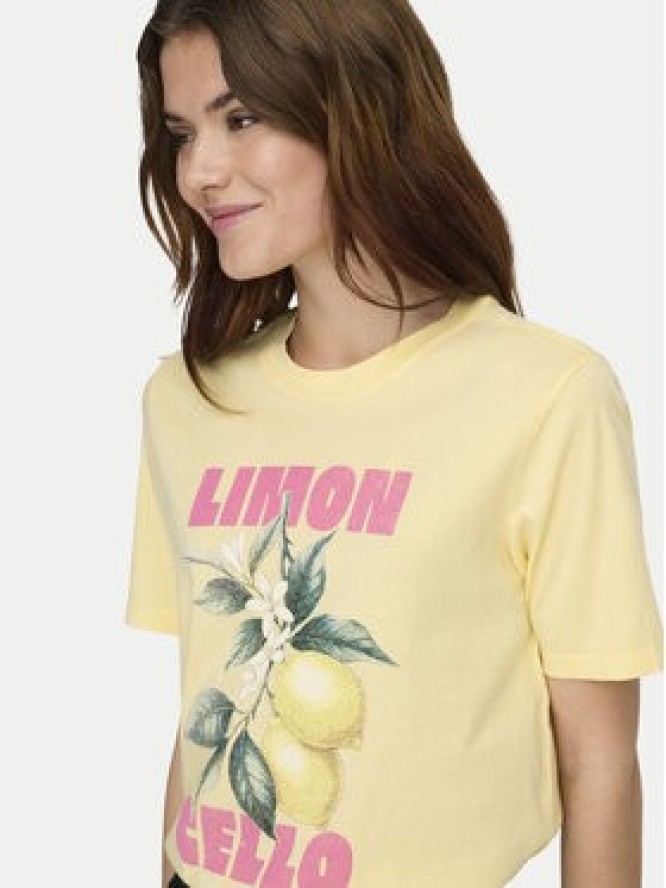 ONLY T-Shirt Lucy 15367829 Żółty Regular Fit