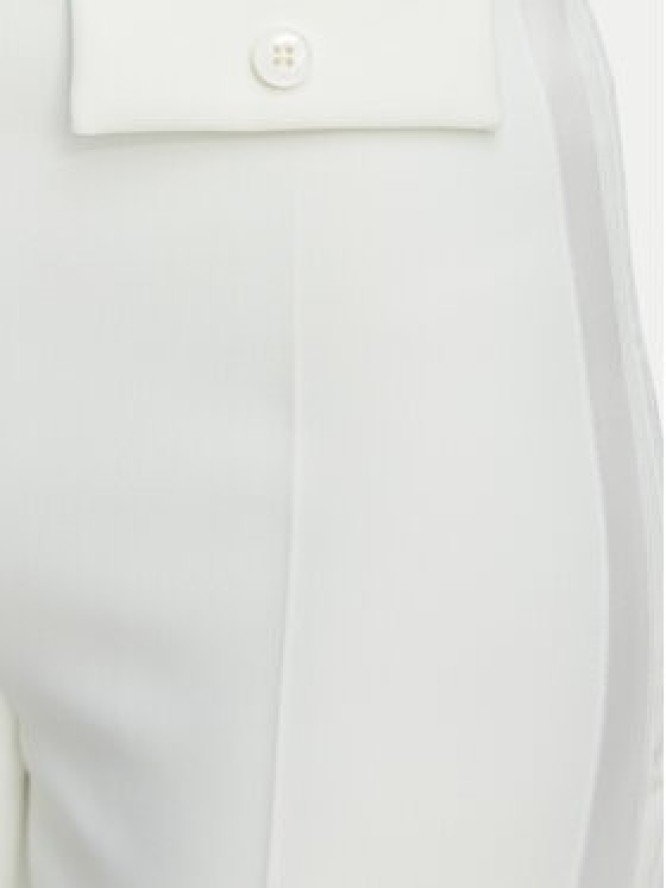 Elisabetta Franchi Spodnie materiałowe PA-185-62E2-V270 Kremowy Slim Fit