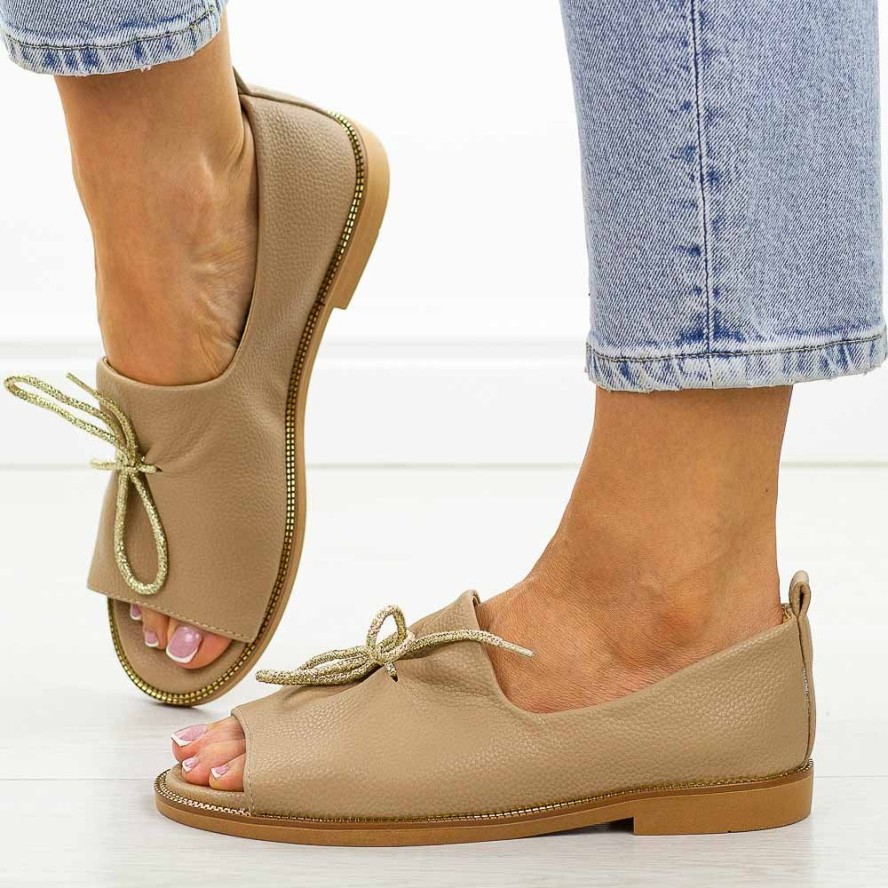 Taupe Polskie sandały damskie Suzana Mal