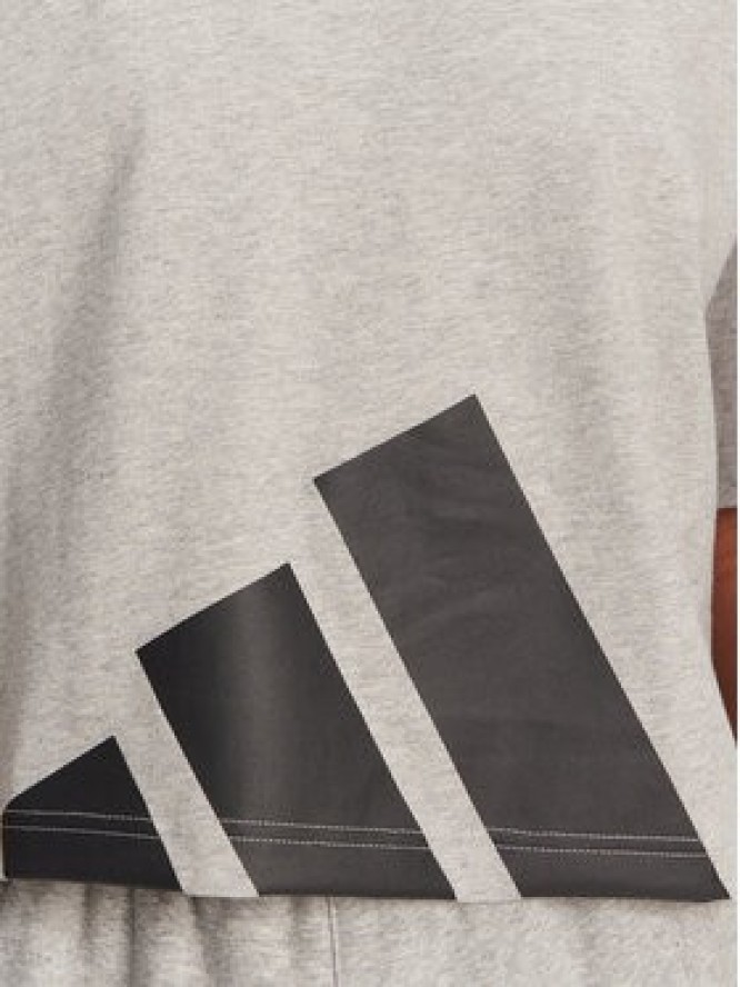 adidas T-Shirt Essentials Big Logo Boyfriend JG8738 Szary Loose Fit