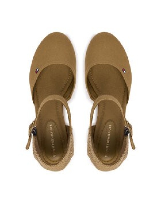 Tommy Hilfiger Espadryle Mid Wedge Espad Closed Toe FW0FW09233 Brązowy