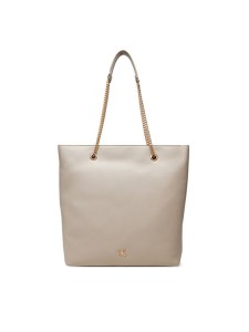 Calvin Klein Torebka Minimal Monogram Chain Tote LV04F3204G Beżowy