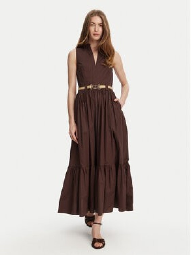 TWINSET Sukienka codzienna 251TT2101 Brązowy Regular Fit
