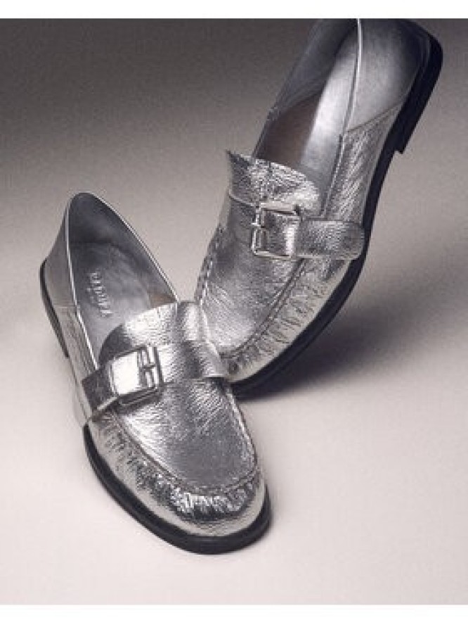 Badura Mokasyny CAMELLIA-V1792-255 Srebrny